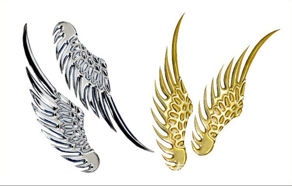 3D Metal Wings Car Decal