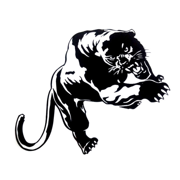 Fiery Wild Panther Car Decal