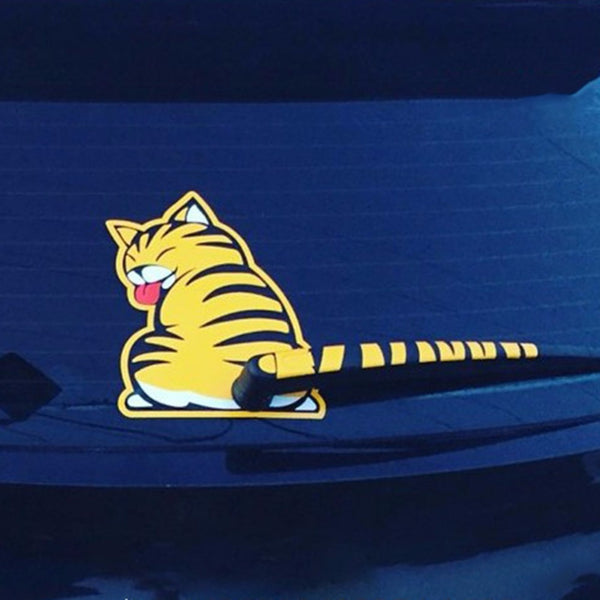 Fun Cat Moving Tail Car and Wiper Decals