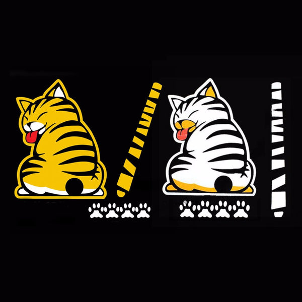 Fun Cat Moving Tail Car and Wiper Decals