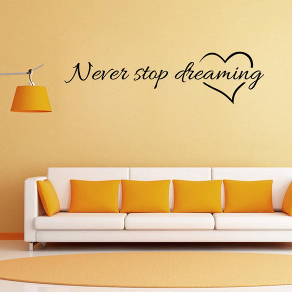 Never Stop Dreaming Removable Wall Art