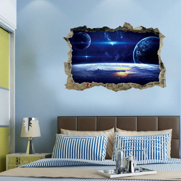 3D Galaxy Planets Wall Decor