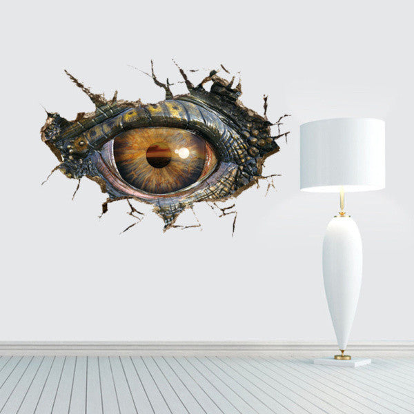3D Dinosaur Eye Wall Decal