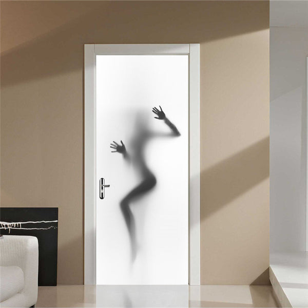 Horror Scared Woman 3D Shower Decal