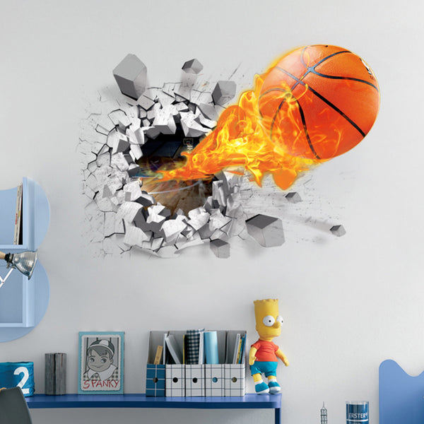 Blazing Basketball Wall Decal