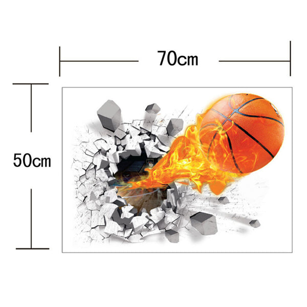 Blazing Basketball Wall Decal