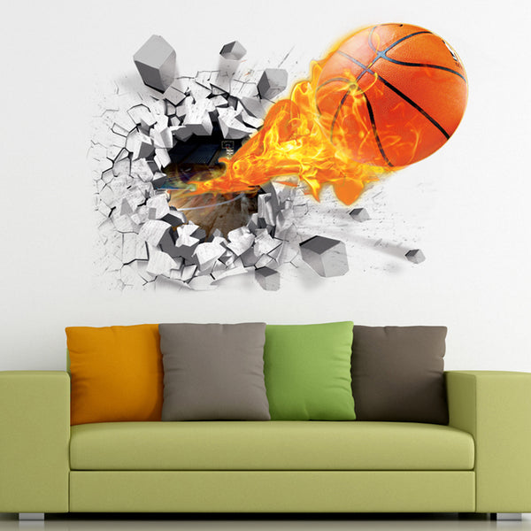 Blazing Basketball Wall Decal