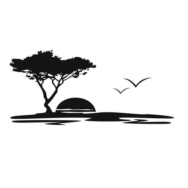 Alluring Seaside Sunset Wall Decor