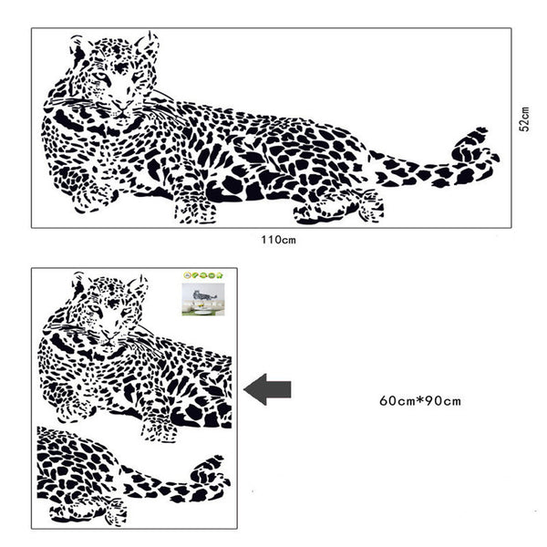 3D Leopard Wall Decal