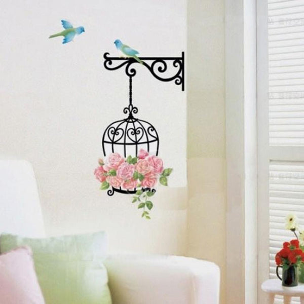 Beautiful Delicate Birdcage Wall Decal