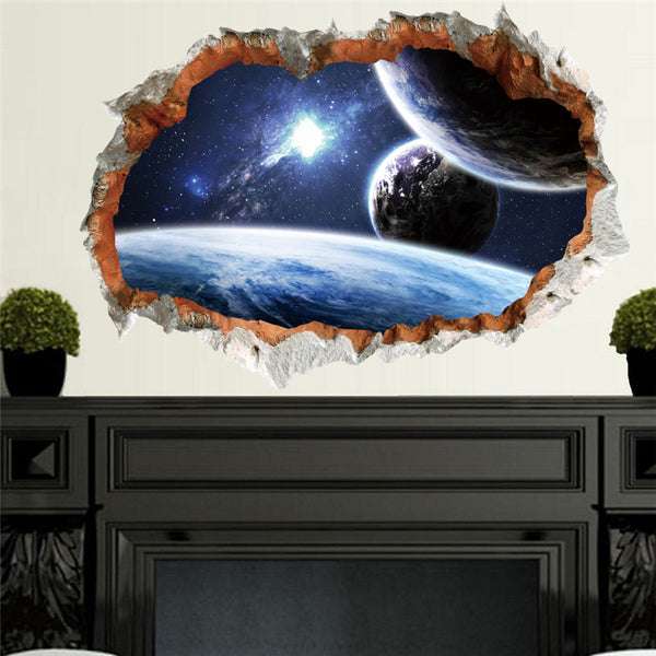 Outer Space Planet Galaxy Mural Decal