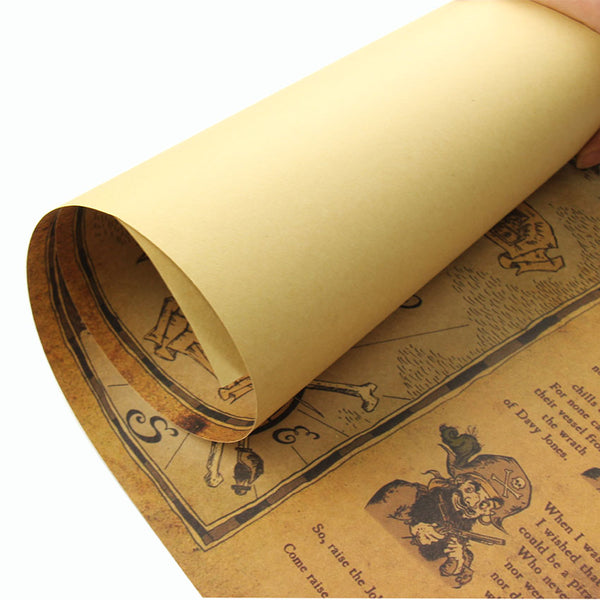 Retro Pirate World Map Wall Decal