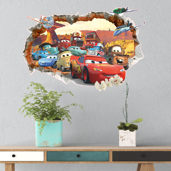 3D Disney Pixar's Cars Wall Decals