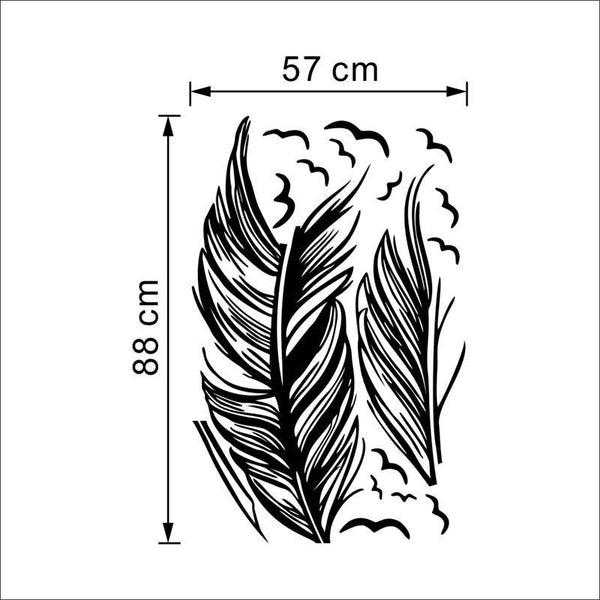 3D Wind Blown Feather Decal