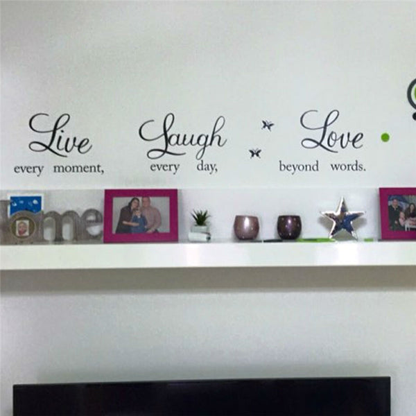 "Live Laugh Love" Quote Wall Decal