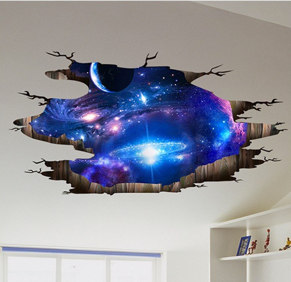 3D Milky Way Ceiling Floor Decal