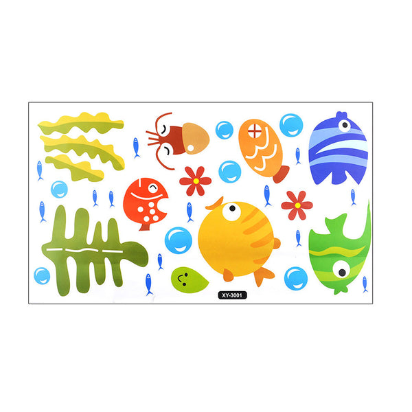 Lovely Tropical Cartoon Fish Ocean Wall Decals