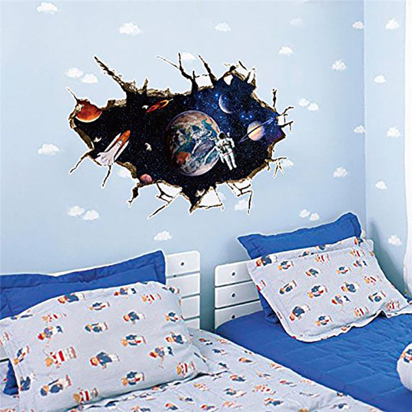 3D Outer Space Planet Wall Decals