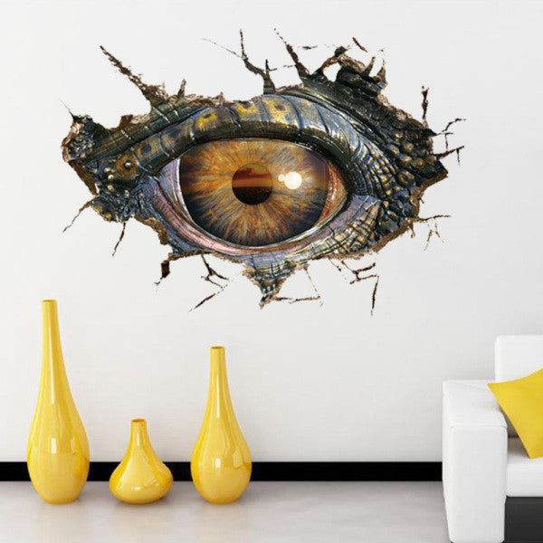 3D Dinosaur Eye Wall Decal