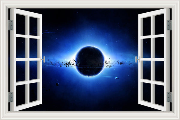 Scenic Outer Space Window View Wall Decals