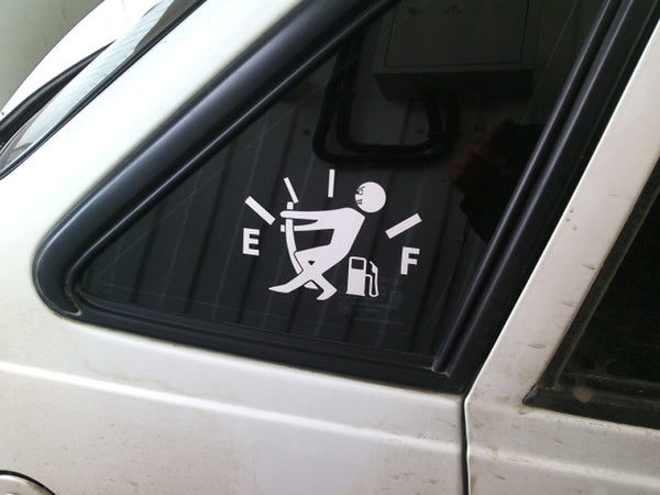 Funny Fuel Gauge Decal