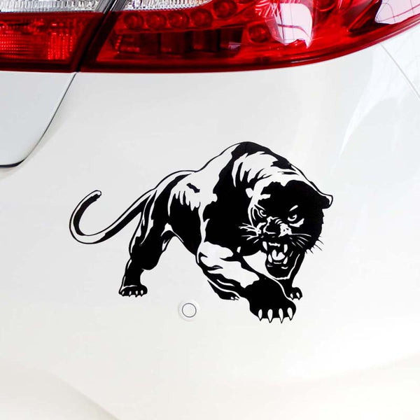 Fiery Wild Panther Car Decal