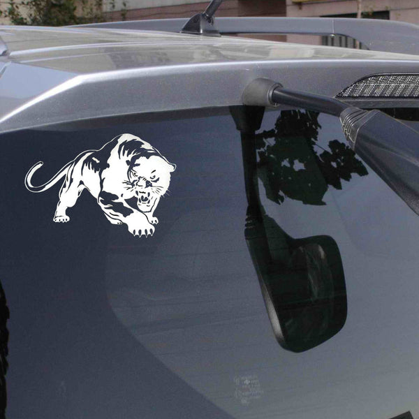 Fiery Wild Panther Car Decal