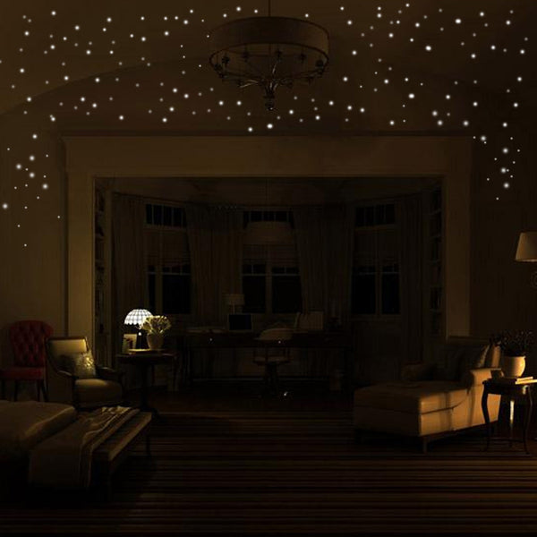 Glow In The Dark Circular Star Decals