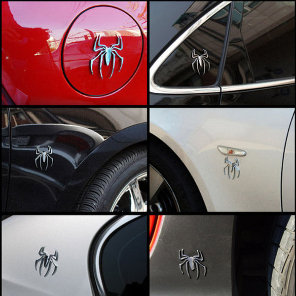 3D Stainless Steel Spider Decal