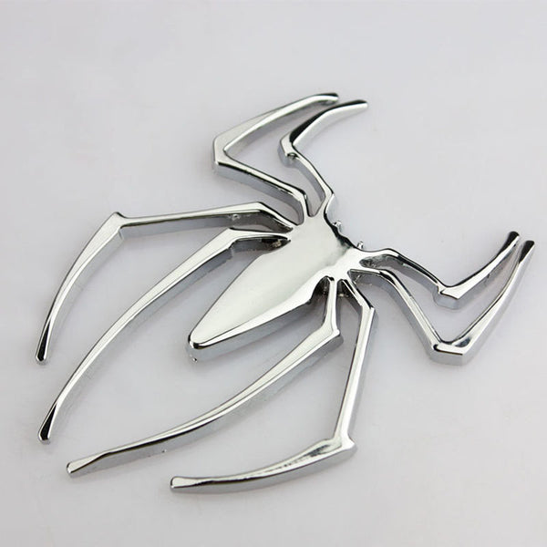 3D Stainless Steel Spider Decal