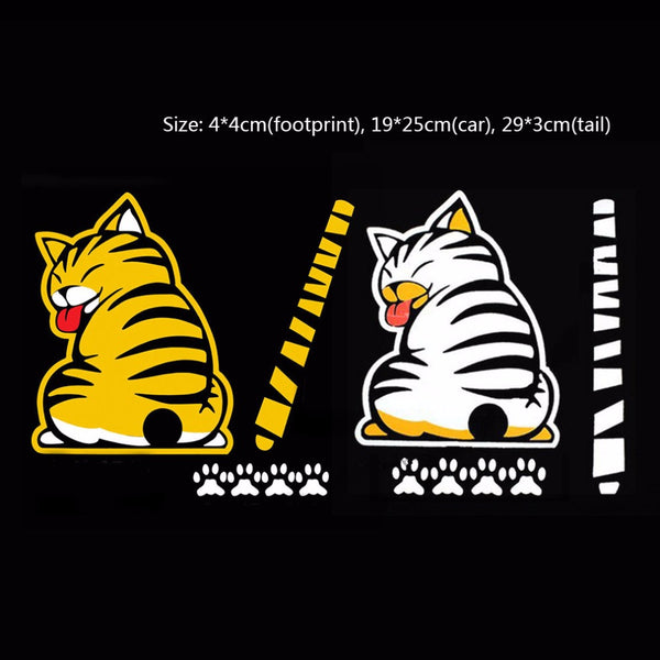 Fun Cat Moving Tail Car and Wiper Decals