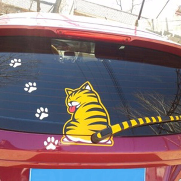 Fun Cat Moving Tail Car and Wiper Decals