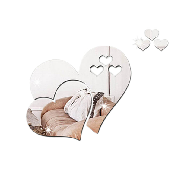 3D Mirror Hearts Decals