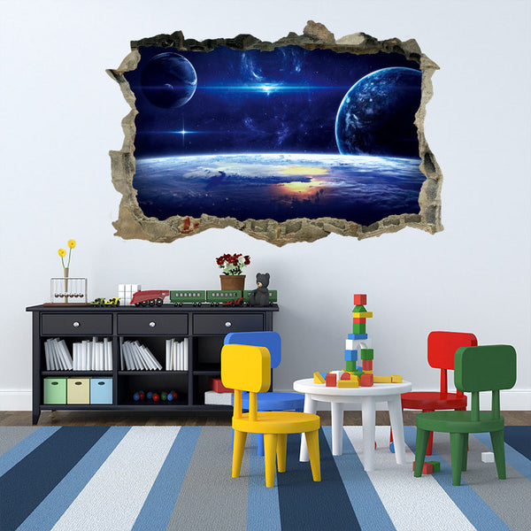 3D Galaxy Planets Wall Decor
