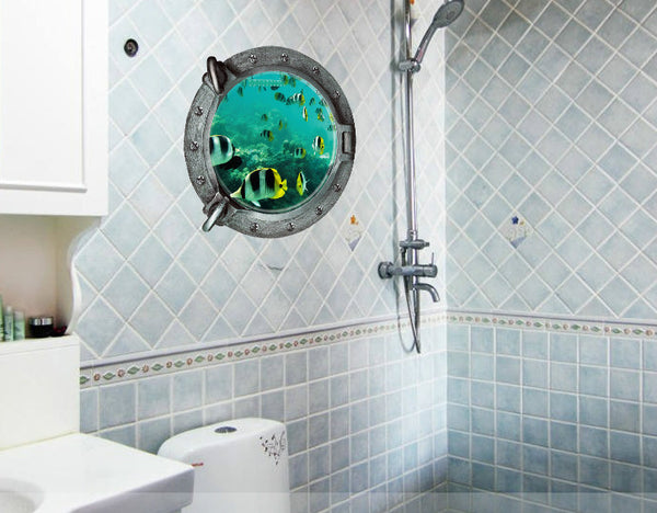 3D Underwater Window Wall Decal