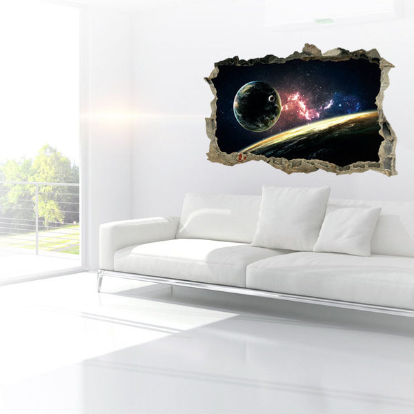 3D Planet Galaxy Wall Decal