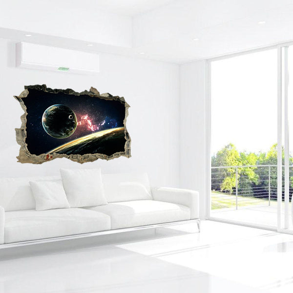 3D Planet Galaxy Wall Decal