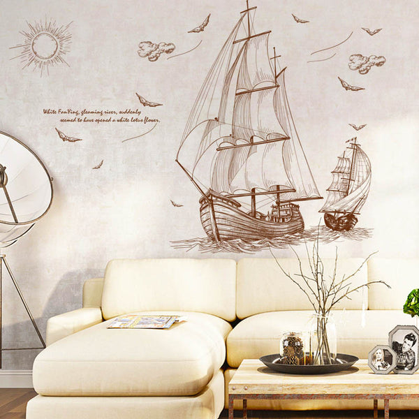 Sailing Pirate Ship Wall Art