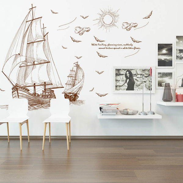 Sailing Pirate Ship Wall Art