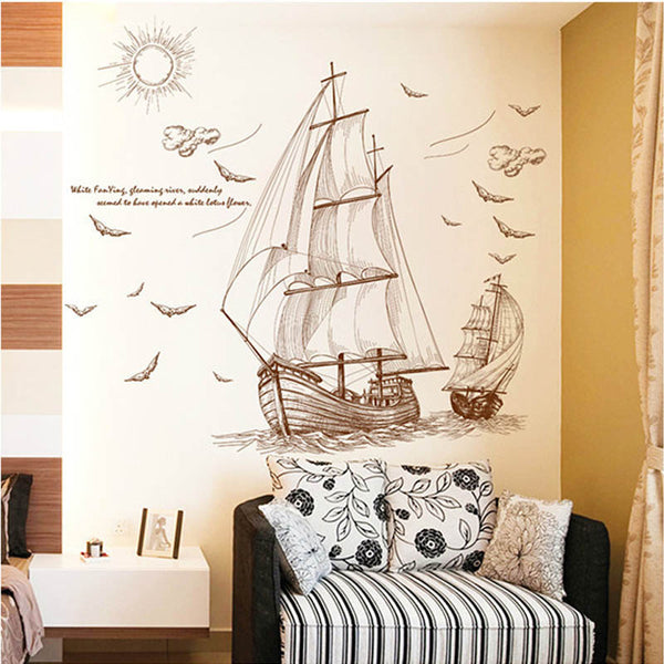 Sailing Pirate Ship Wall Art