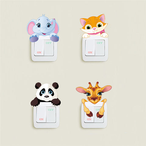 Cute Animals Light Switch Decal for Kids