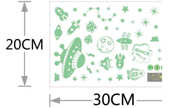 Fun Luminous Space UFO Decals