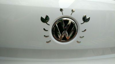 3D Silver Universal Cute Crab Car Decal