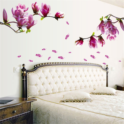 Charming Magnolia Flower Wall Decal