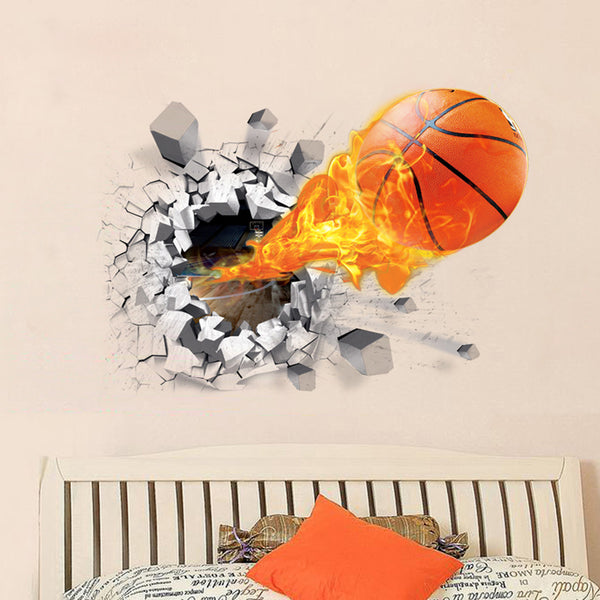 Blazing Basketball Wall Decal