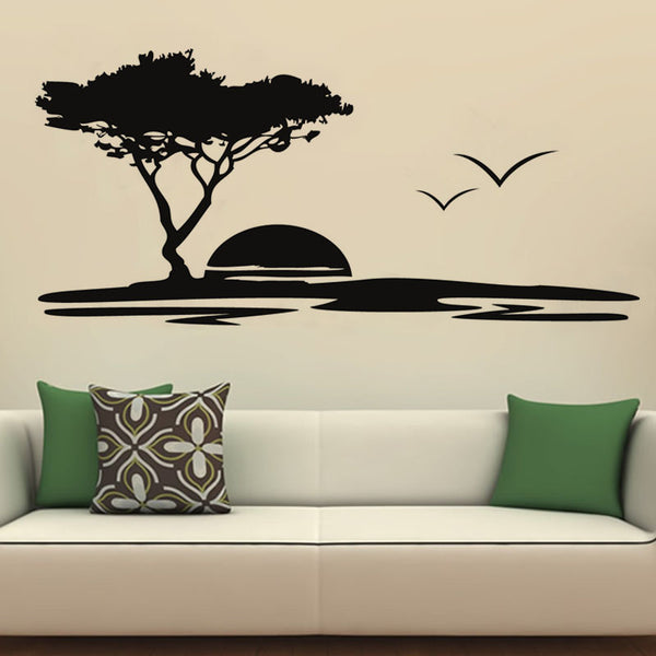 Alluring Seaside Sunset Wall Decor