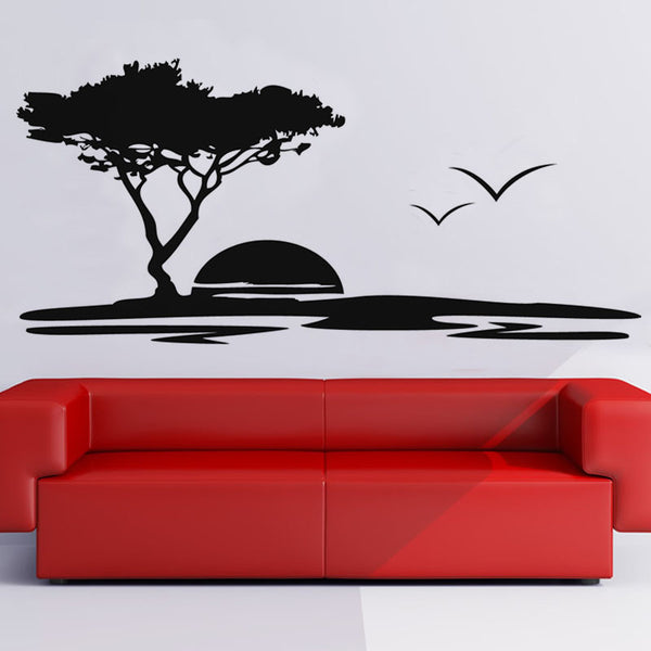 Alluring Seaside Sunset Wall Decor