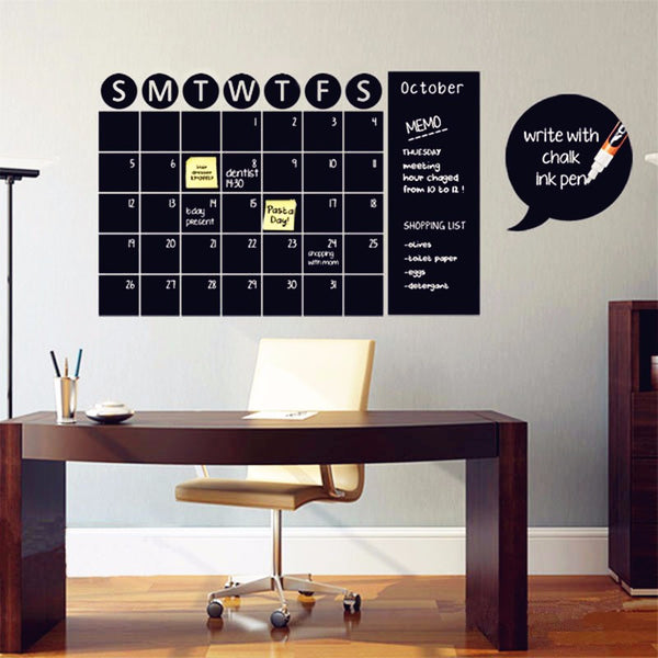 Chalkboard Calendar Wall Decal