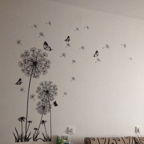 Beautiful Butterfly Dandelion 3D Wall Art