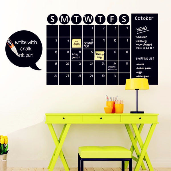 Chalkboard Calendar Wall Decal